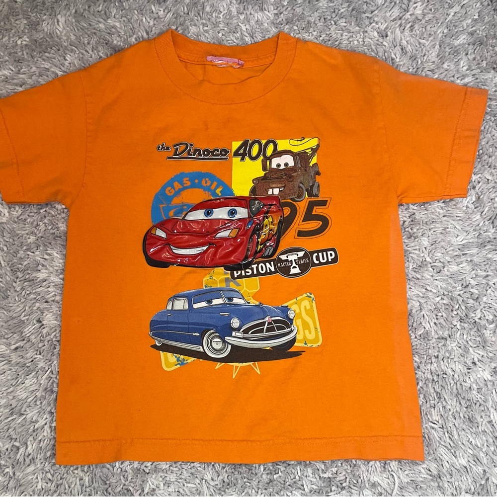 Y2K Disney Cars 1 Orange Kids T-Shirt